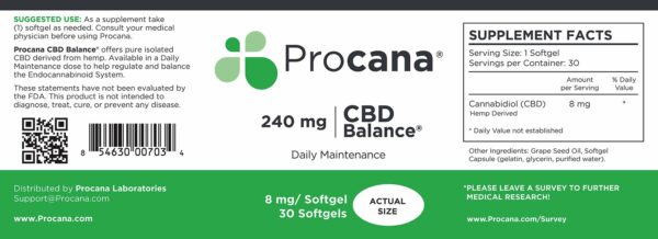 Procana CBD Balance® Softgels