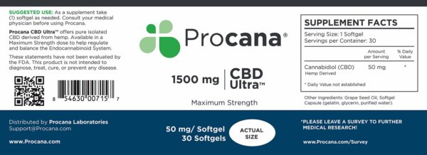Procana CBD Ultra® Softgels